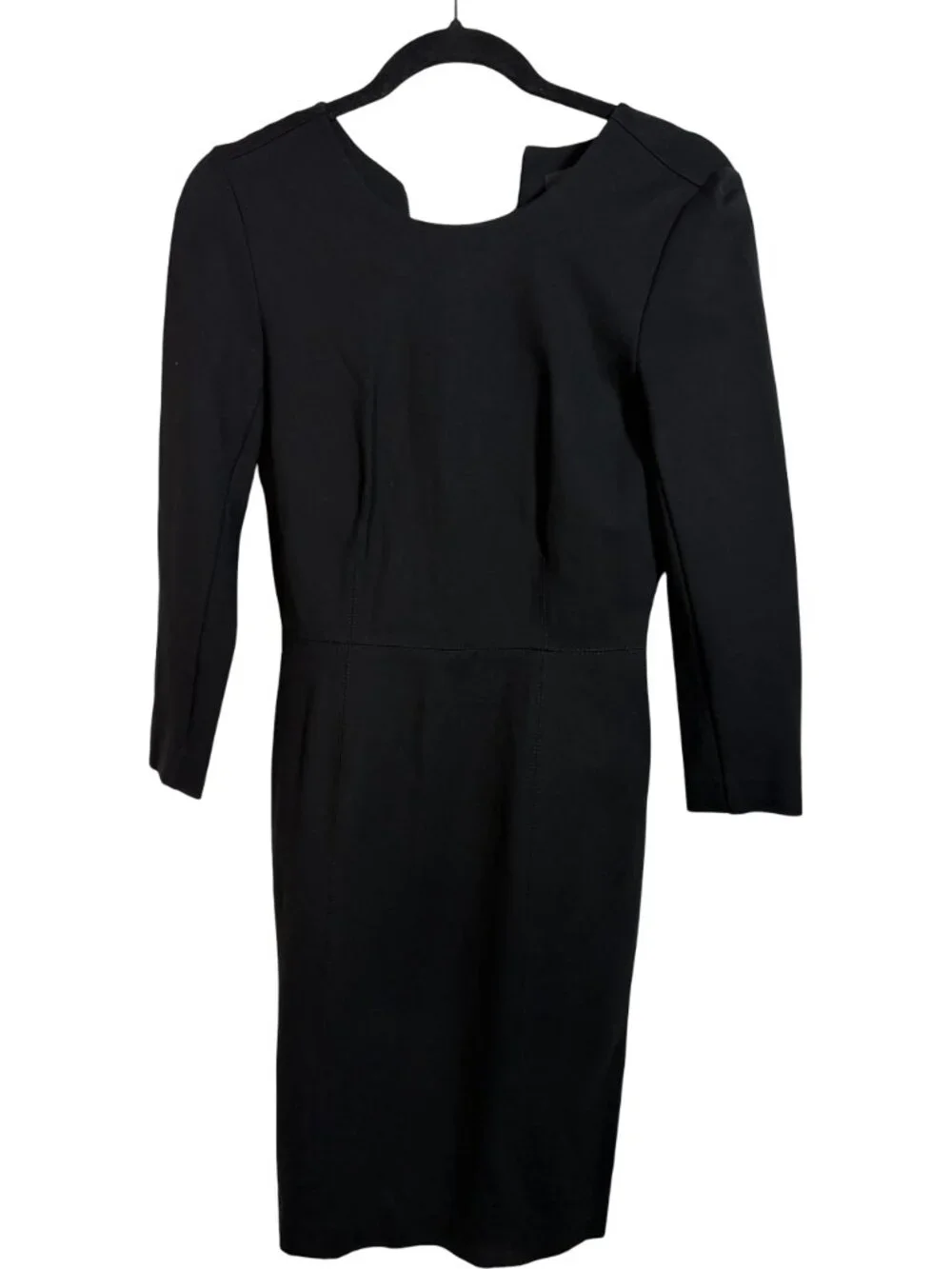 J.Crew Black Structured Ponte Sheath Dress Women's Exposed Zips Size 2 NWT Sleek